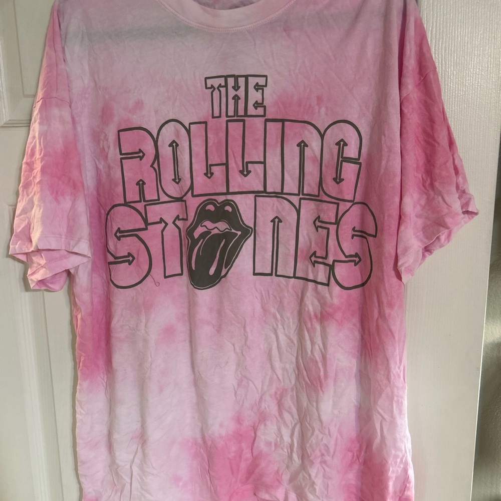 American Eagle Outfitters Pink Rolling Stones Tee
